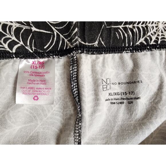 No Boundaries Halloween Spider Web Ankle Legging Juniors Size XL (15-17) - Picture 9 of 9